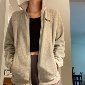 Grey Columbia zip up sweater
